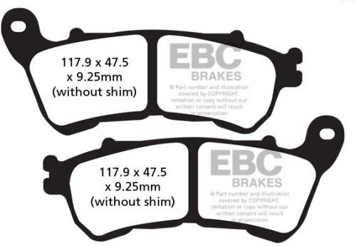 EBC FA 640V EBC SEMI SINTERED DISC PADS