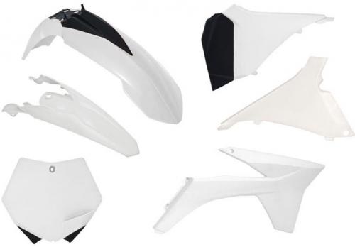 RTECH PLASTICS KIT 6 PCS KTM WHITE LINK