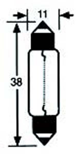 ELECTRICAL (10 PACK) 12V 5W FESTOON BULBS 11 X 38MM P239