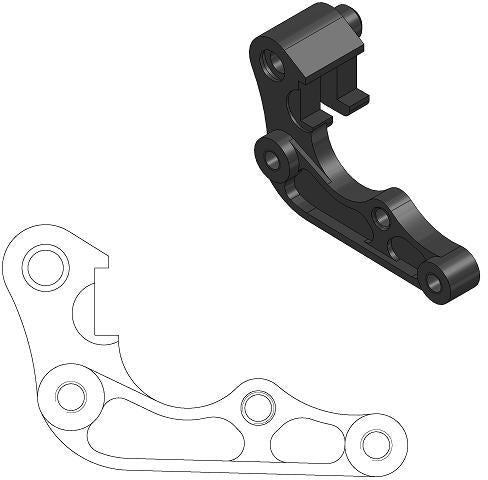 MOTO MASTER 211067, CALIPER ADAPTER BRACKET