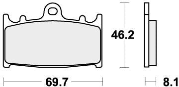 SBS 631DCC BRAKE PADS ORGANIC RACING