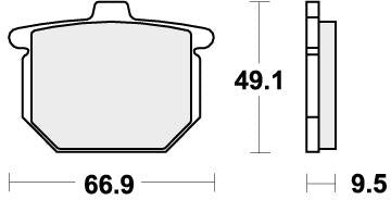 SBS 517DCC BRAKE PADS ORGANIC RACING