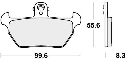 SBS 644HF BRAKE PADS ORGANIC