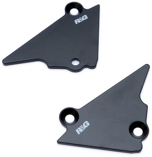 R&G REAR FOOTREST PLATE, BLACK, PAIR 41211980