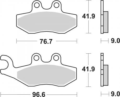 SBS 177HF BRAKE PADS ORGANIC