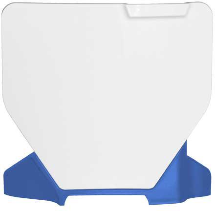 RTECH FRONT NUMBER PLATE WHITE - BLUE HERITAGE RTBHSQBNBH23