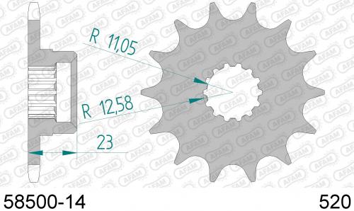 AFAM FRONT 14T, 520 AF15850014