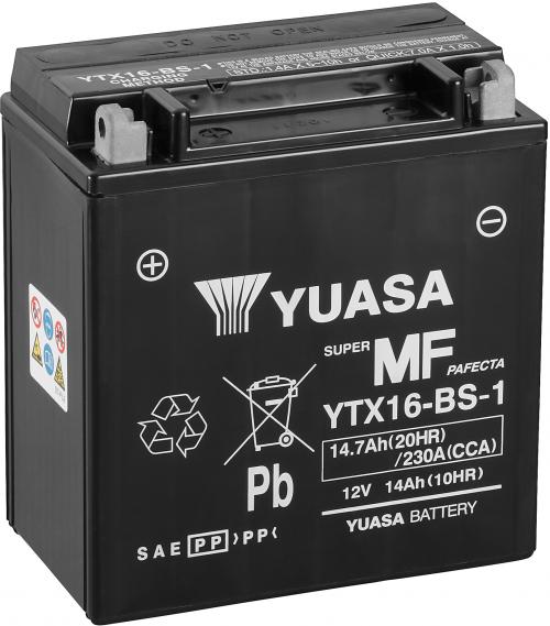 YUASA YTX16-BS-1 YUASA BATTERY & ACID PACK