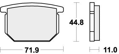 SBS 534HF BRAKE PADS ORGANIC