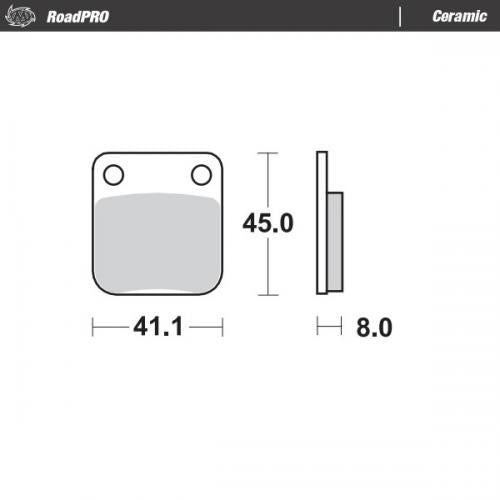MOTO MASTER 409204, BRAKE PADS ORGANIC