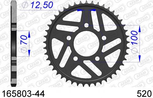 AFAM REAR ALU 44T, 520 AF516580344