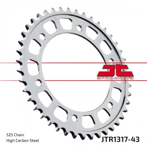 JT SPROCKETS REAR STEEL 43T, 525 JTR131743