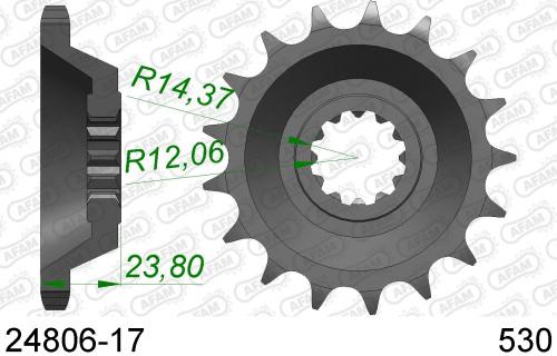 AFAM FRONT 17T, 530 AF12480617