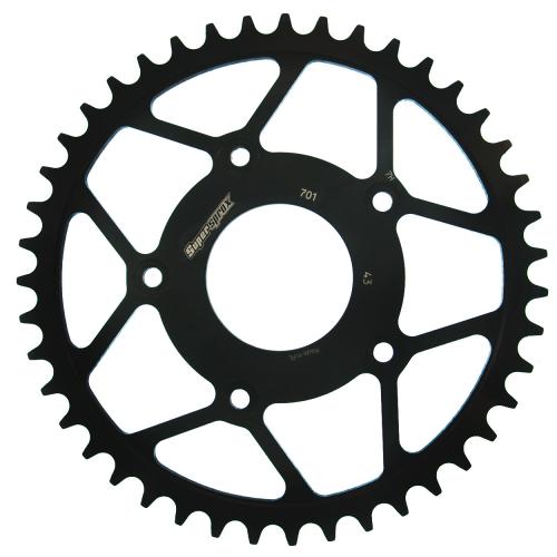 SUPERSPROX SUPERSPROX REAR STEEL 43T, BLACK SU470143B