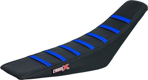CROSS X SEAT COVER, BLACK/BLACK/BLUE (STRIPES) M11003BBBL