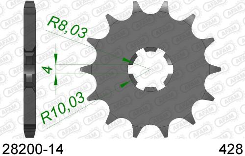 AFAM FRONT 14T, 428 AF12820014