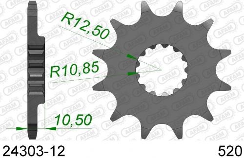 AFAM FRONT 12T, 520 AF12430312