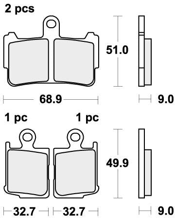 SBS 869HS BRAKE PADS SINTER