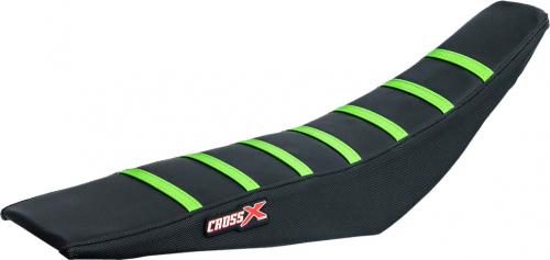 CROSS X SEAT COVER, BLACK/BLACK/GREEN (STRIPES) M2123BBG