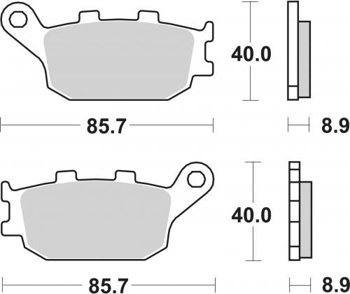 SBS 162HF BRAKE PADS ORGANIC