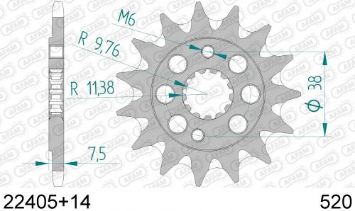 AFAM FRONT 14T, 520 AF12240514S