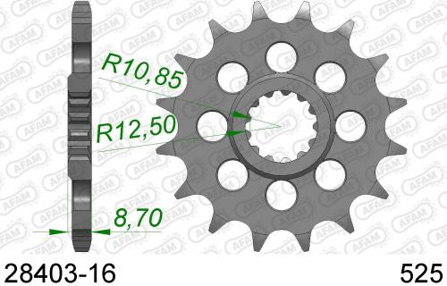 AFAM FRONT 16T, 525 AF12840316