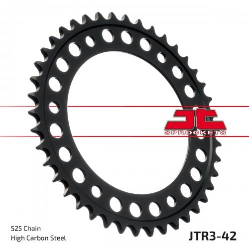 JT SPROCKETS REAR STEEL 42T, 525 10.5MM BOLTS