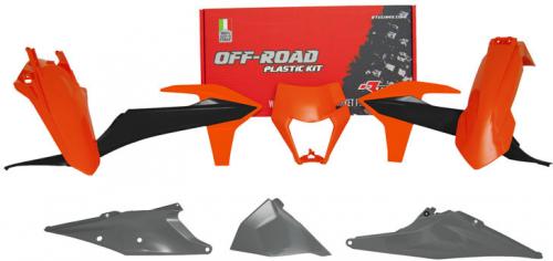 RTECH PLASTICS KIT 6 PCS KTM ORANGE/BLACK/GREY