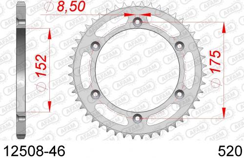 AFAM REAR STEEL 46T, 520 AF21250846