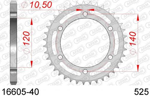 AFAM REAR STEEL 40T, 525 AF21660540