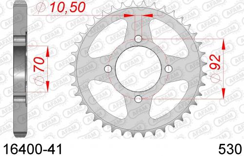 AFAM REAR STEEL 41T, 530 AF21640041