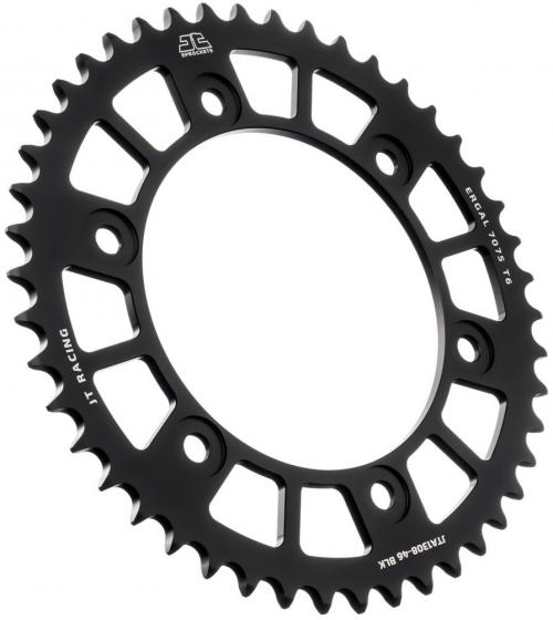 JT SPROCKETS REAR RACELITE ALU BLACK 46T, 520