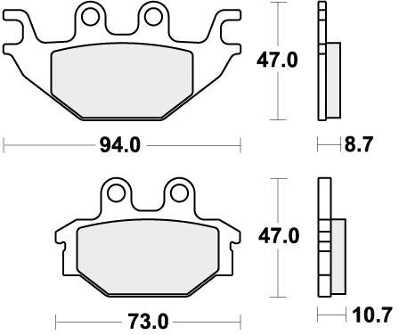 SBS 810HF BRAKE PADS ORGANIC