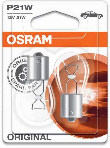 OSRAM 12V 21W BA15S BULBS 2-PK
