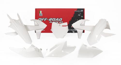 RTECH PLASTICS KIT 6 PCS W/AIRBOX KTM WHITE/WHITE