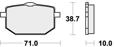 SBS 596HF BRAKE PADS ORGANIC