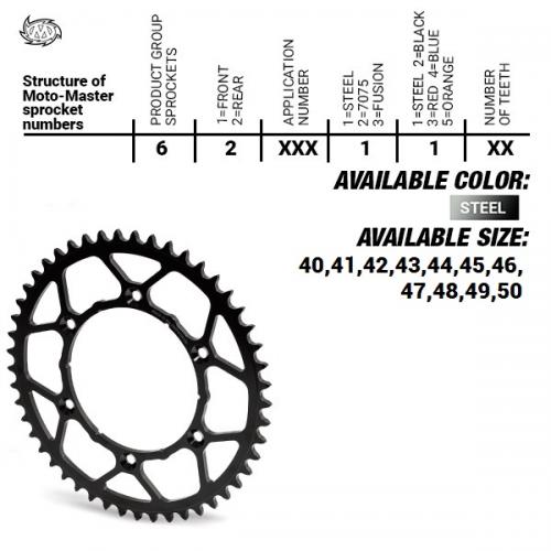 MOTO MASTER REAR STEEL ULTRALIGHT 47T, 420 37620271147