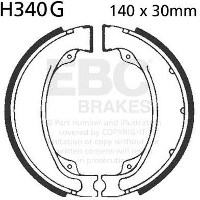 EBC H340G EBC BRAKE SHOES