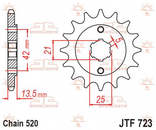 JT SPROCKETS 723-14 FRONT SPROCKET