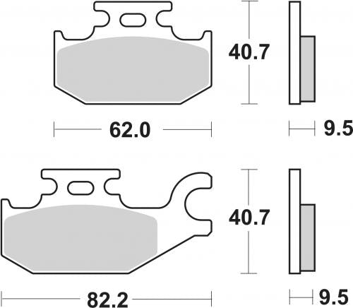 SBS 196HF BRAKE PADS ORGANIC