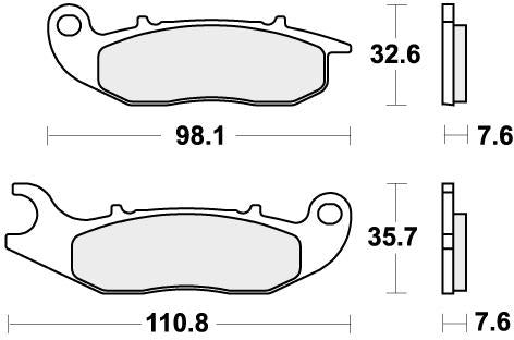 SBS 859HF BRAKE PADS ORGANIC