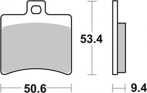 SBS 747RQ BRAKE PADS ORGANIC RACING