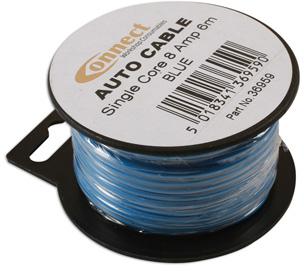 LASER TOOLS BLUE SINGLE CORE AUTO CABLE 14/0.30 7M