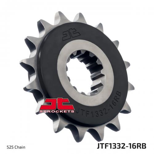 JT SPROCKETS FRONT STEEL 16T RB, 525 JTF133216RB