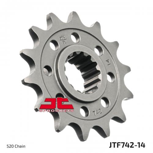 JT SPROCKETS FRONT STEEL 14T, 520 JTF074214