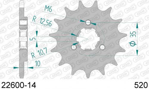AFAM FRONT 14T, 520 AF12260014