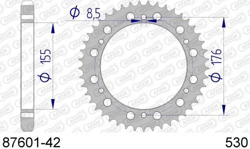AFAM REAR ALU 42T, 530 AF58760142