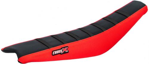 CROSS X SEAT COVER, BLACK/RED/BLACK (STRIPES) M8123BRB