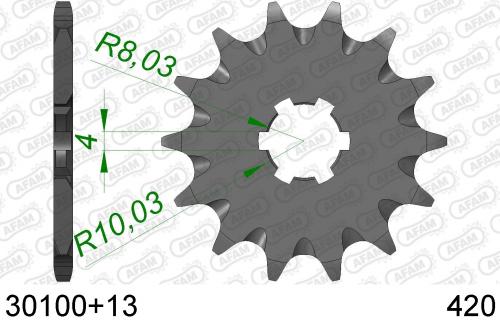 AFAM FRONT 13T, 420 AF13010013S
