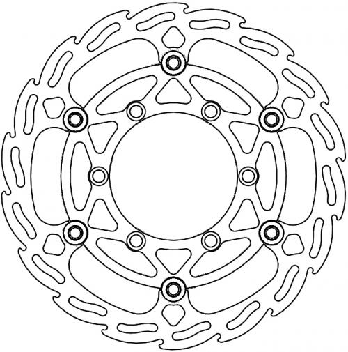 MOTO MASTER 112255, FLAME FLOATING ALU DISC 260